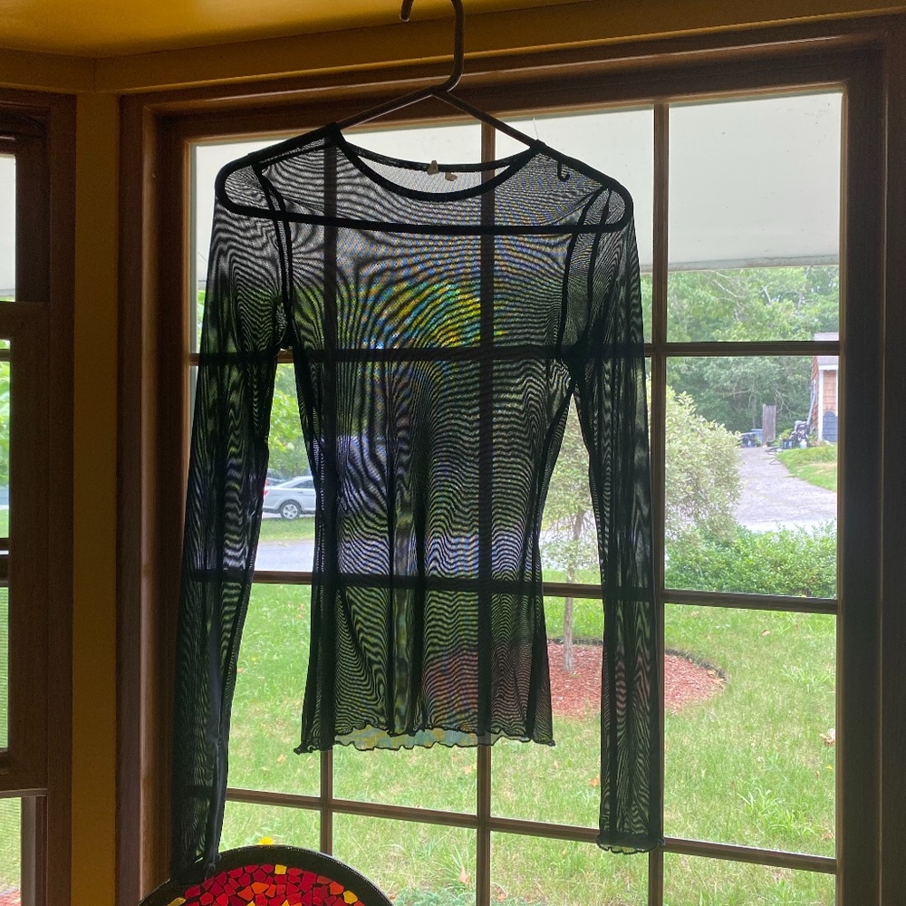UO Long Sleeve Mesh Top